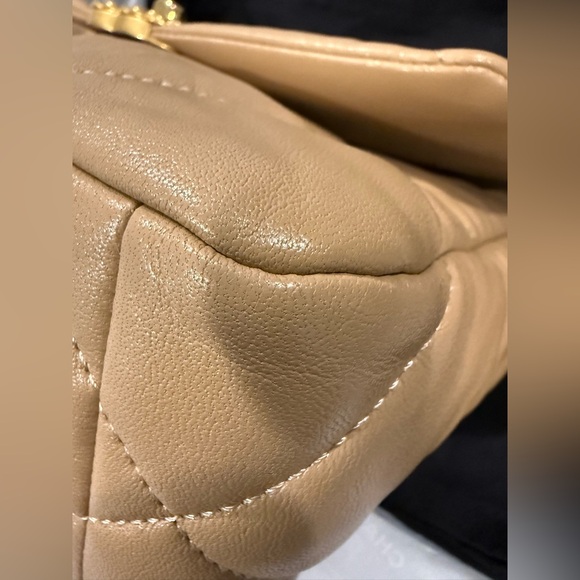 SOLD—-Authentic Chanel 19 Small Beige lambskin - Picture 6 of 16